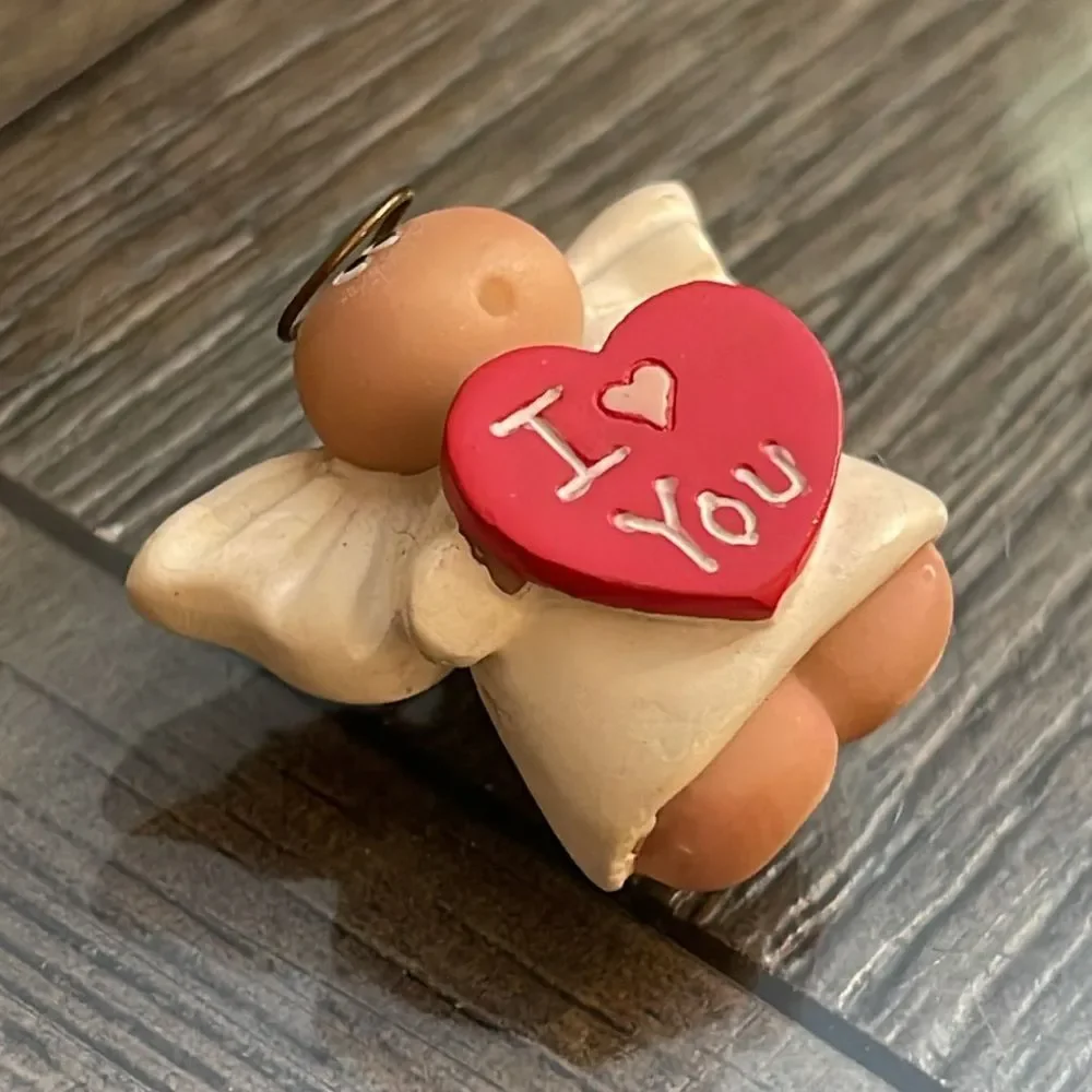 Kirk’s Angel Cheeks Angel Holding a Red Heart “ I ❤️ You”